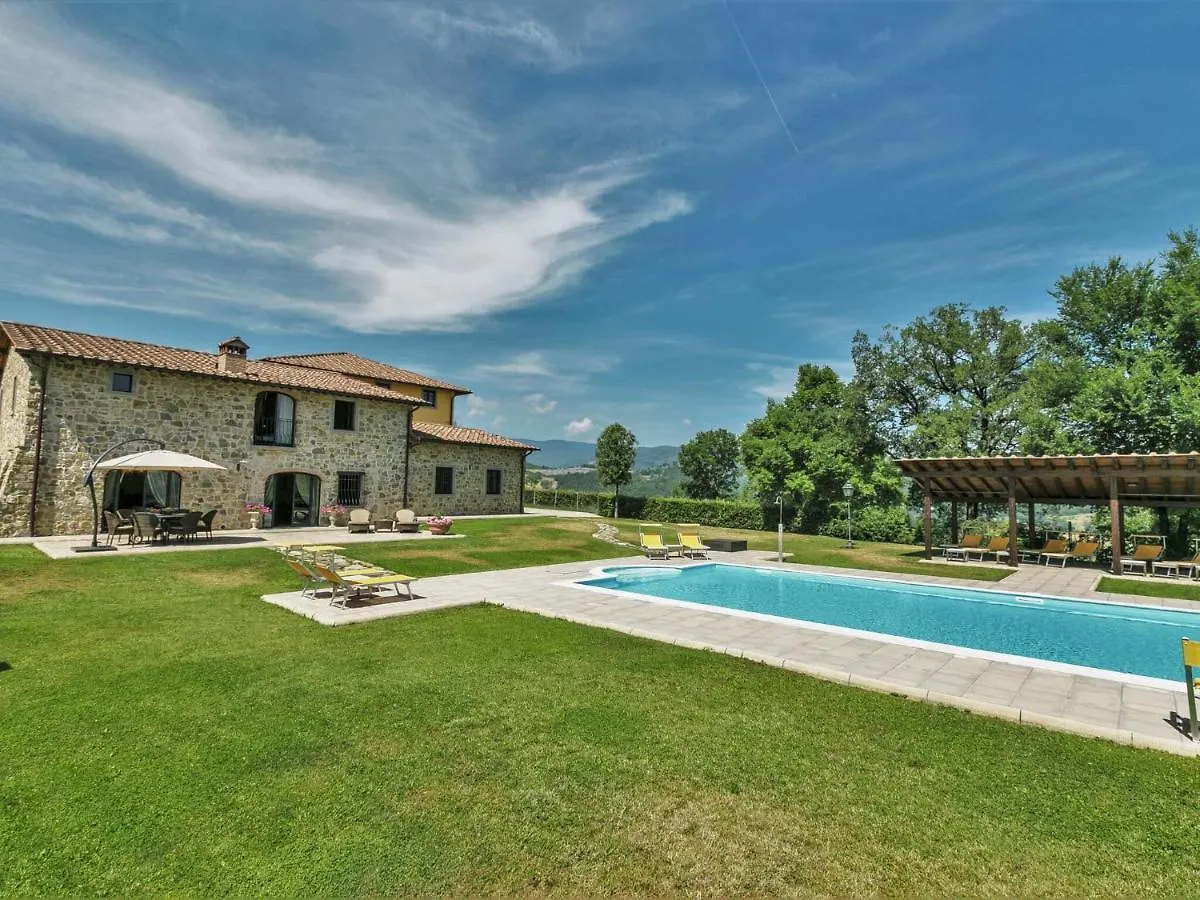 Beautiful Mansion In Poppi With Pool Villa